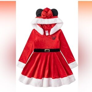 Disney Minnie Mouse Hooded Santa Dress
Size 5
Red/White/Black